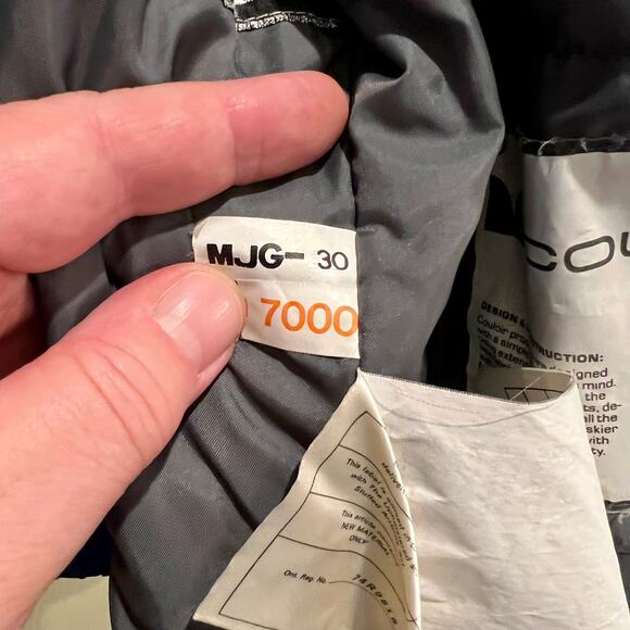 Couloir Gore-Tex Ski Jacket Mens Size 40 Vintage Loaded w/ Features Black & Blue - Picture 14 of 14